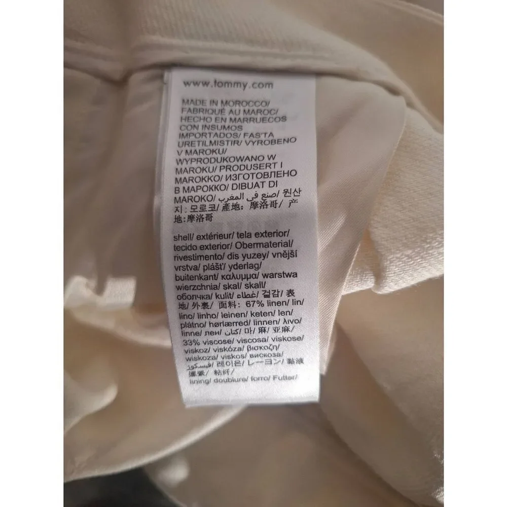 Tommy Hilfiger Mens Off-White Linen Blend‎ Dress Pants Size 44 NEW